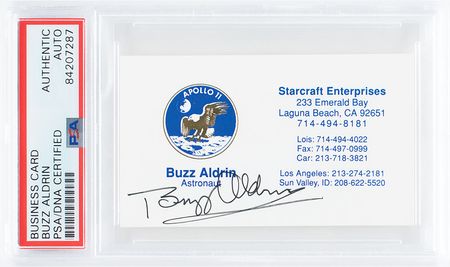 Lot #452. Buzz Aldrin Business Card