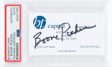 Lot #471. T. Boone Pickens Business Card