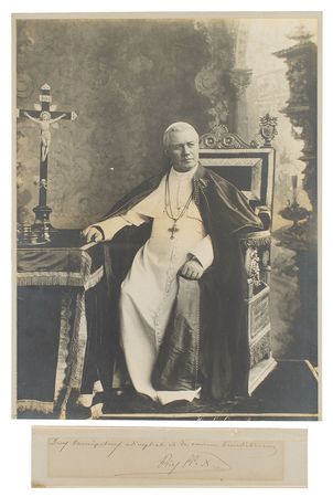 Lot #282 Pope Pius X Signature - Image 1