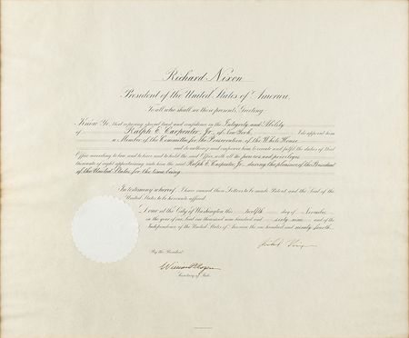 Lot #73 Richard Nixon Signed Document - Image 1