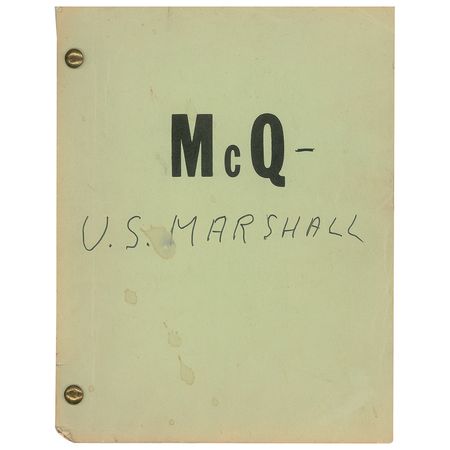 Lot #879 John Wayne: Rare signed script from the 'Duke'—