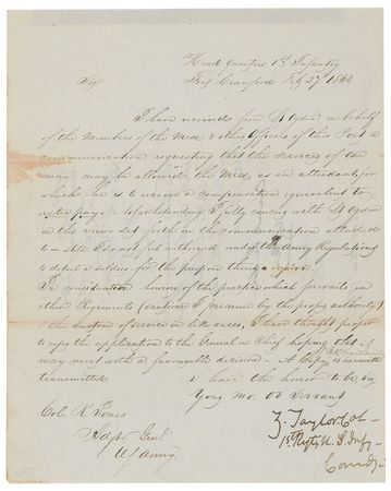 Lot #17 Zachary Taylor Signed Letter