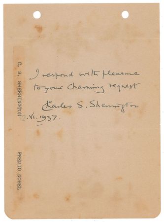 Lot #395 Nobel Prize in Physiology or Medicine: 1932 Signatures - Image 2