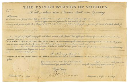 Lot #7 John Quincy Adams Signed Document