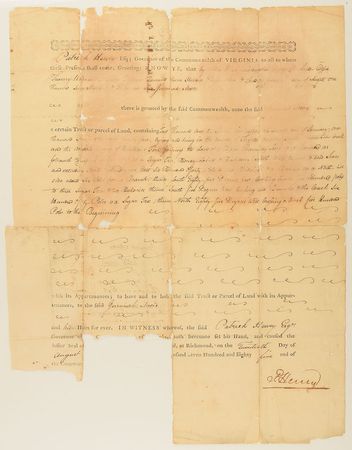 Lot #253 Patrick Henry Signed Document - Image 1