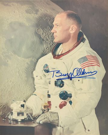 Lot #568 Buzz Aldrin Signed Photograph - Image 1