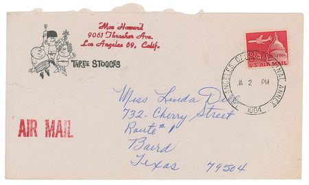 Lot #982 Three Stooges: Moe Howard Handwritten Letter Signed - Image 2