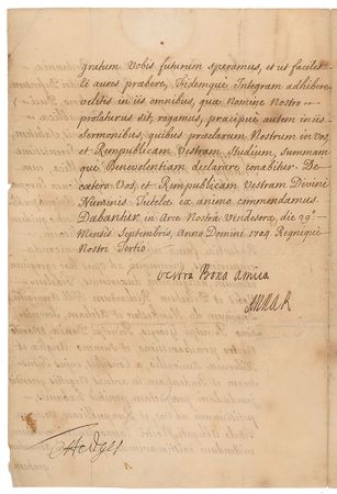 Lot #297 Queen Anne Signed Document - Image 2