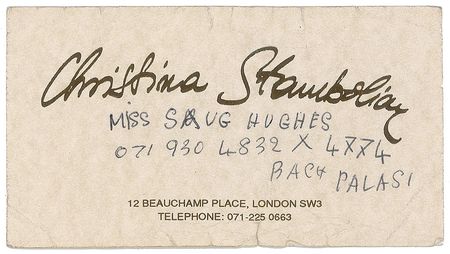 Lot #296 Princess Diana: Diana signs for the maker of her 'revenge dress' - Image 2