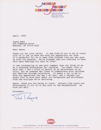 Lot #971 Fred Rogers: 