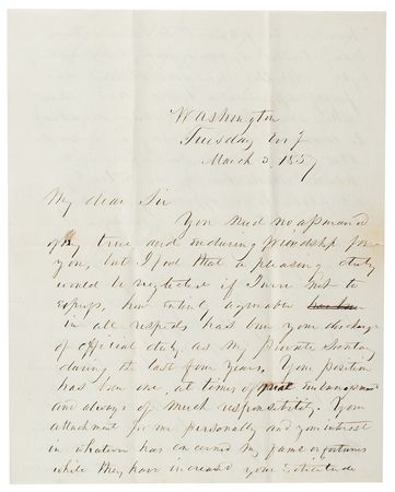 Lot #22 Franklin Pierce: A parting letter from