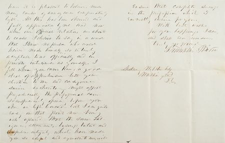 Lot #22 Franklin Pierce: A parting letter from President Pierce to his private secretary - Image 2