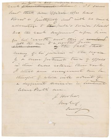 Lot #524 Joseph Hooker Handwritten Letters Signed - Image 3