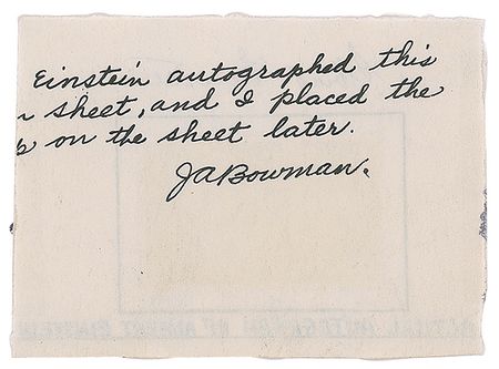Lot #199 Albert Einstein Signature - Image 2