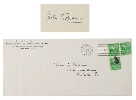 Lot #242 Arturo Toscanini Signature - Image 1