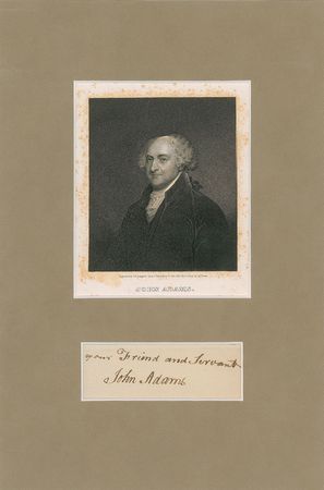 Lot #1 John Adams Signature