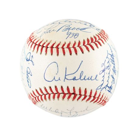 Lot #1007 Baseball Hall of Famers Baseball - Image 1