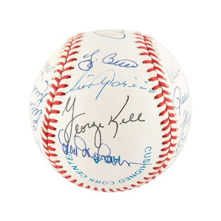 Lot #1007 Baseball Hall of Famers Baseball - Image 2