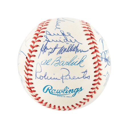Lot #1007 Baseball Hall of Famers Baseball - Image 3