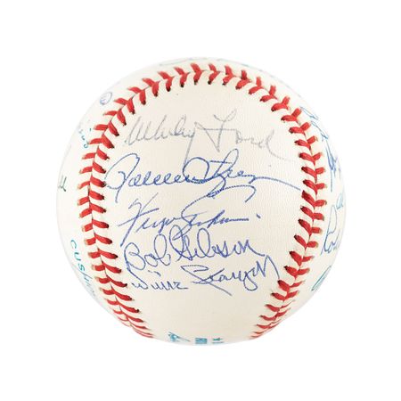 Lot #1007 Baseball Hall of Famers Baseball - Image 4