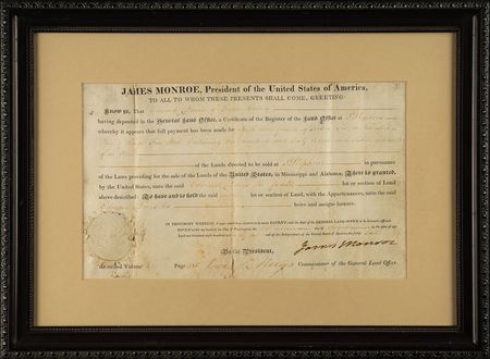Lot #5 James Monroe Signed Document - Image 2