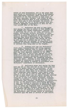 Lot #835 Paul Revere and the Raiders Signed Document - Image 3