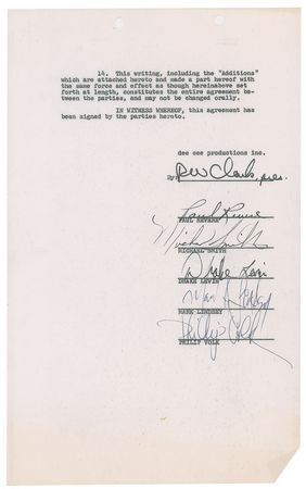 Lot #835 Paul Revere and the Raiders Signed Document - Image 6