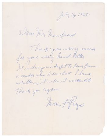 Lot #746 Mario Puzo - Image 1