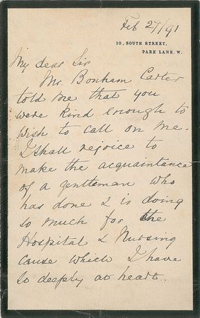 Lot #262 Florence Nightingale Handwritten Letter Signed - Image 1