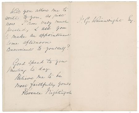 Lot #262 Florence Nightingale Handwritten Letter Signed - Image 2