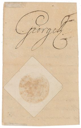 Lot #373 King George II and King George III Signatures - Image 1