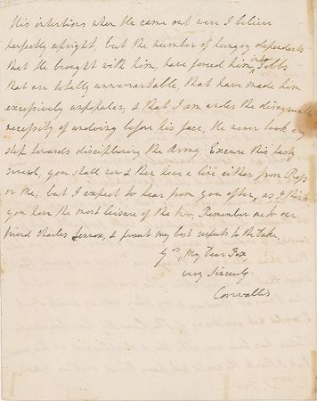 Lot #482 Charles Cornwallis: Cornwallis in Calcutta?