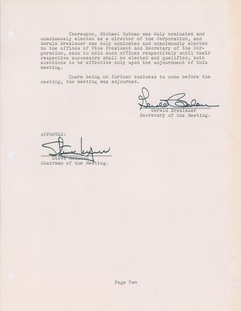 Lot #869 Steve McQueen Signed Document - Image 2