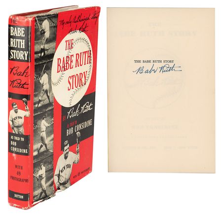 Lot #995 Babe Ruth: Beautifully signed first edition of The Babe Ruth Story - Image 1
