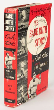 Lot #995 Babe Ruth: Beautifully signed first edition of The Babe Ruth Story - Image 3
