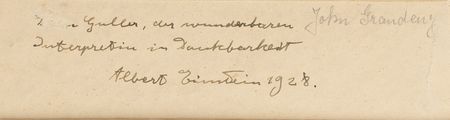 Lot #270 Albert Einstein: Einstein portrait from 1928, inscribed to his part-time music partner - Image 3