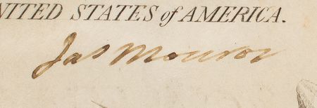 Lot #4 James Madison and James Monroe Signed Document - Image 2