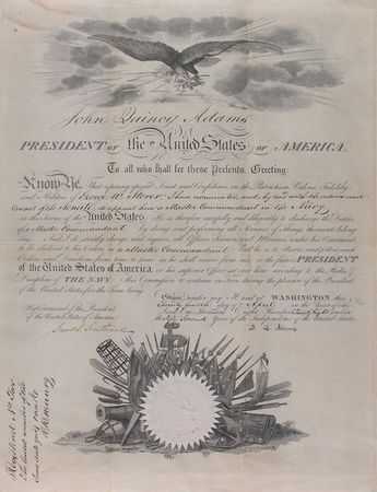 Lot #6 John Quincy Adams Signed Document