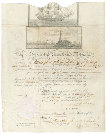 Lot #8 Andrew Jackson Signed Document
