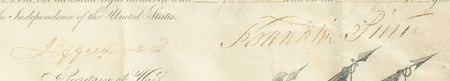 Lot #23 Franklin Pierce and Jefferson Davis Signed Document - Image 2