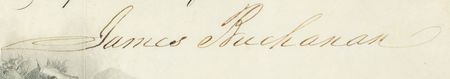Lot #24 James Buchanan Signed Document - Image 2