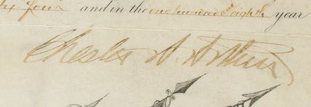 Lot #36 Chester A. Arthur and Robert Lincoln Signed Document - Image 2