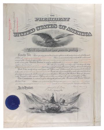 Lot #37 Grover Cleveland Signed Document - Image 1