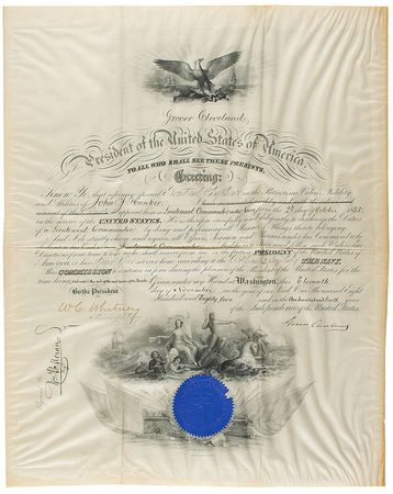Lot #38 Grover Cleveland Signed Document - Image 1