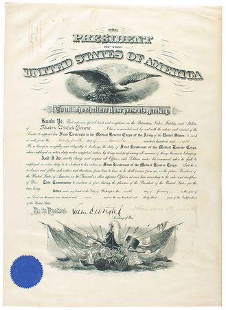 Lot #44 Theodore Roosevelt: One of Teddy's final commissions as president - Image 1