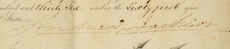 Lot #9 Andrew Jackson Signed Document - Image 2