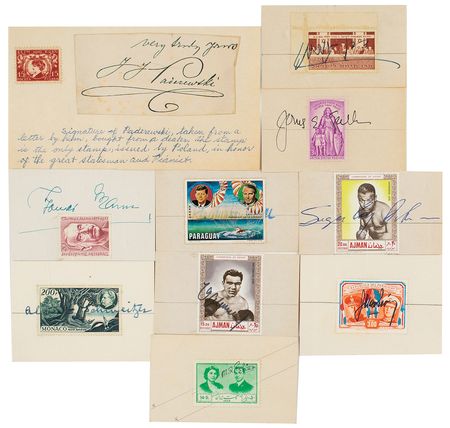 Lot #237 Signed Stamps: Remarkable collection of 400+ stamps, featuring rare signatures from faraway lands - Image 1