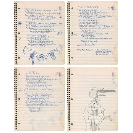 Lot #9285  Prince's Handwritten Lyrics and Sketch Notebook - Image 9
