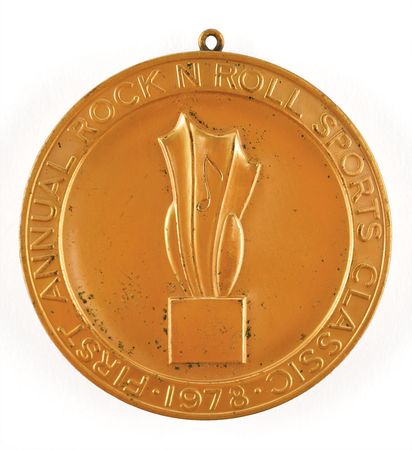 Lot #9176  Boston: Sib Hashian's 1978 Rock N Roll Sports Classic Award - Image 1
