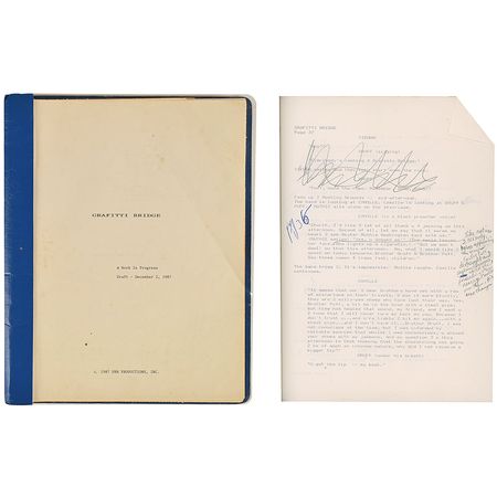 Lot #9293  Prince's Hand-Edited Graffiti Bridge Script - Image 1